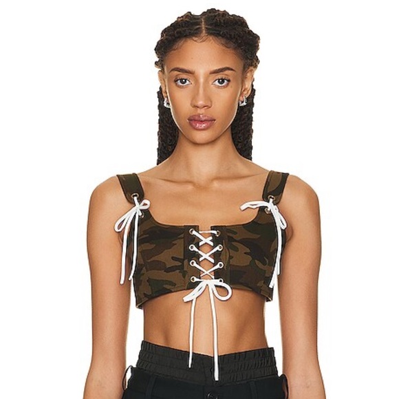 MONSE Camo Print Lacing Bra - Picture 1 of 8
